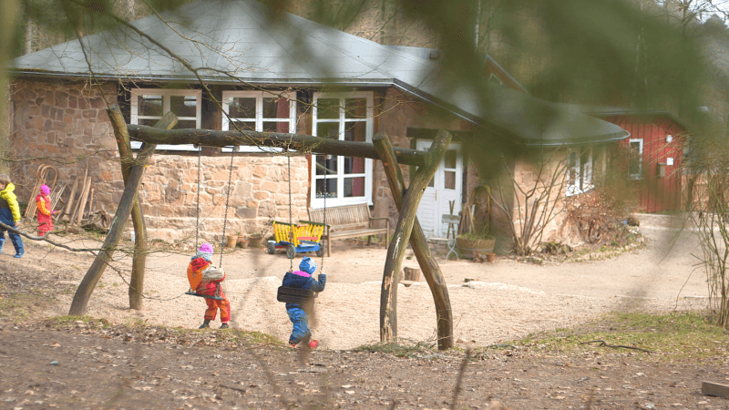 Garten des Kindergartens